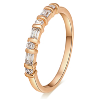 Gets® Finger Ring, Brass, 18K gold plated & micro pave cubic zirconia & faceted, nickel, lead & cadmium free, 2mm 