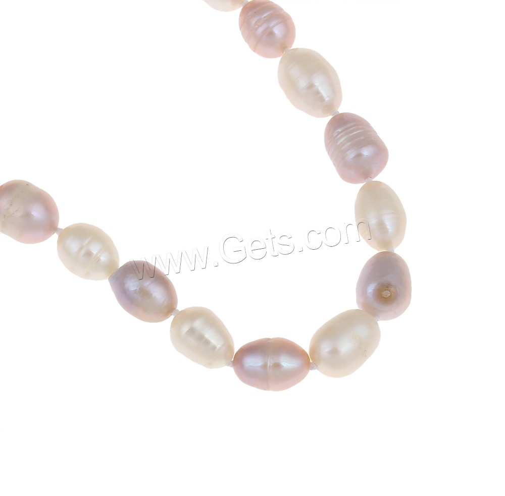 Bracelets de perles, perle d'eau douce cultivée, laiton fermoir, riz, naturel, styles différents pour le choix, plus de couleurs à choisir, 8-9mm, Longueur:Environ 7.5 pouce, Vendu par brin