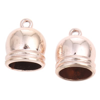 Zinc Alloy End Cap, real rose gold plated, nickel, lead & cadmium free Approx 1, 10mm 