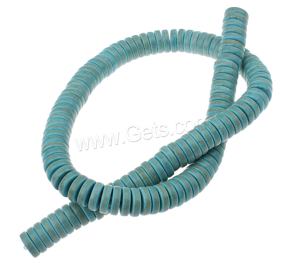 Synthetic Turquoise Beads, Heishi, different size for choice, blue, Hole:Approx 1.5mm, Length:Approx 15 Inch, Sold By Strand