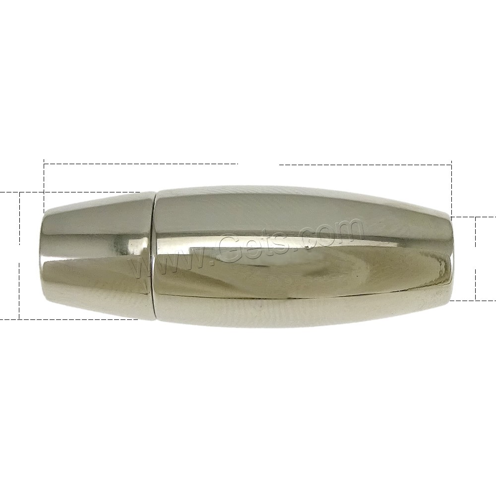 Runder Edelstahl Magnetverschluss, oval, verschiedene Größen vorhanden, originale Farbe, verkauft von PC