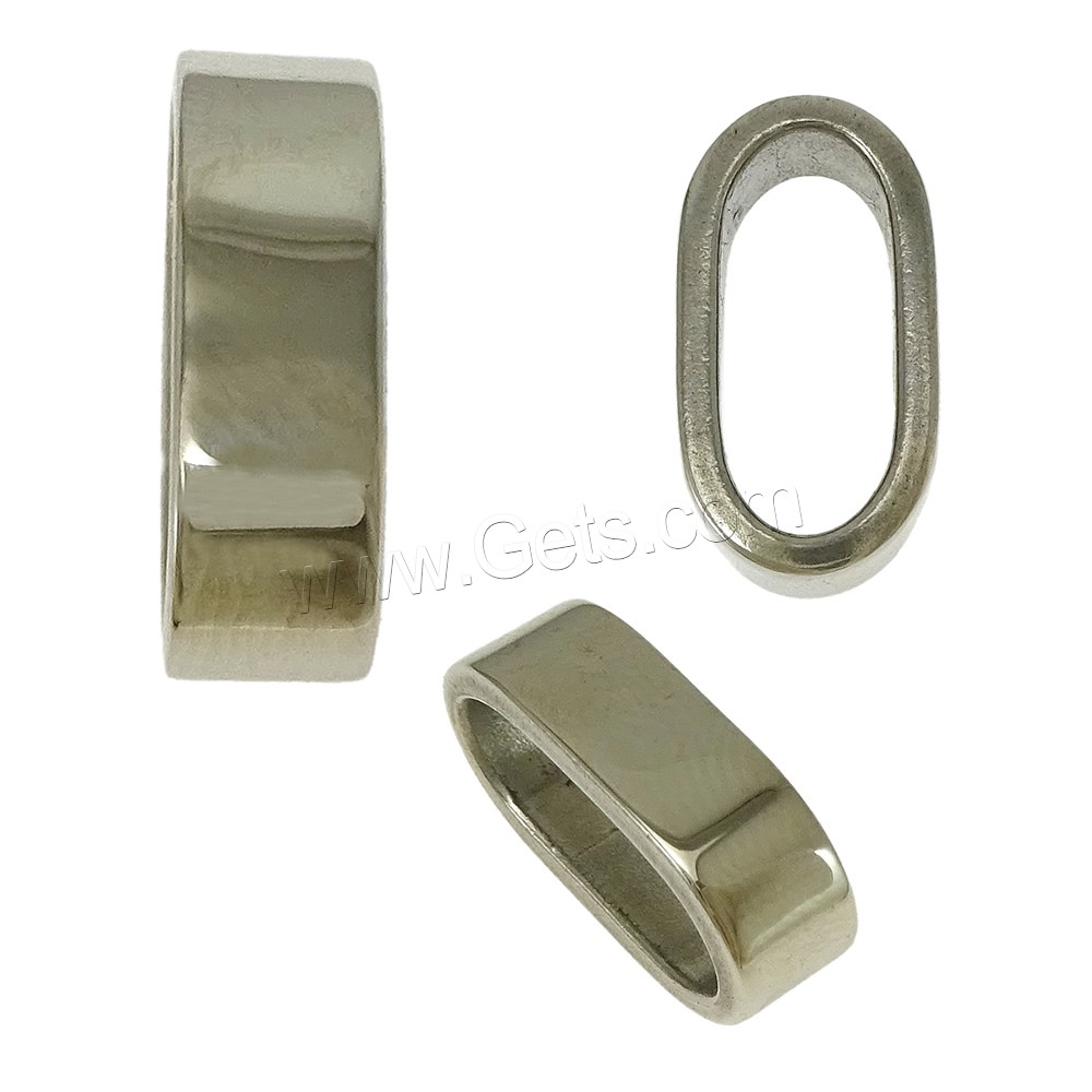 Stainless Steel Slide Charm, different size for choice, original color, Sold By PC