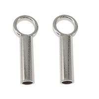 Sterling Silver End Caps, 925 Sterling Silver, plated Approx 3.5mm,2mm 
