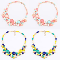 Fashion Statement Necklace, Zinc Alloy, with Resin, gold color plated nickel, lead & cadmium free, 47mm Approx 18.5 Inch 