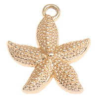 Zinc Alloy Animal Pendants, Starfish, real gold plated, nickel, lead & cadmium free Approx 2mm 