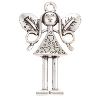 Character Shaped Zinc Alloy Pendants, Girl, antique silver color plated, nickel, lead & cadmium free Approx 4mm 