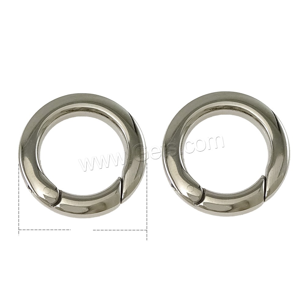 Stainless Steel Snap Clasp, Donut, plated, different size for choice, more colors for choice, Sold By PC