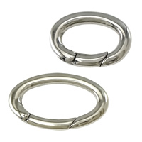 Stainless Steel Snap Clasp, Flat Oval original color 