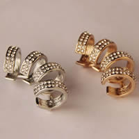 Earring Cuff and Wraps, Zinc Alloy, plated, with rhinestone nickel, lead & cadmium free 