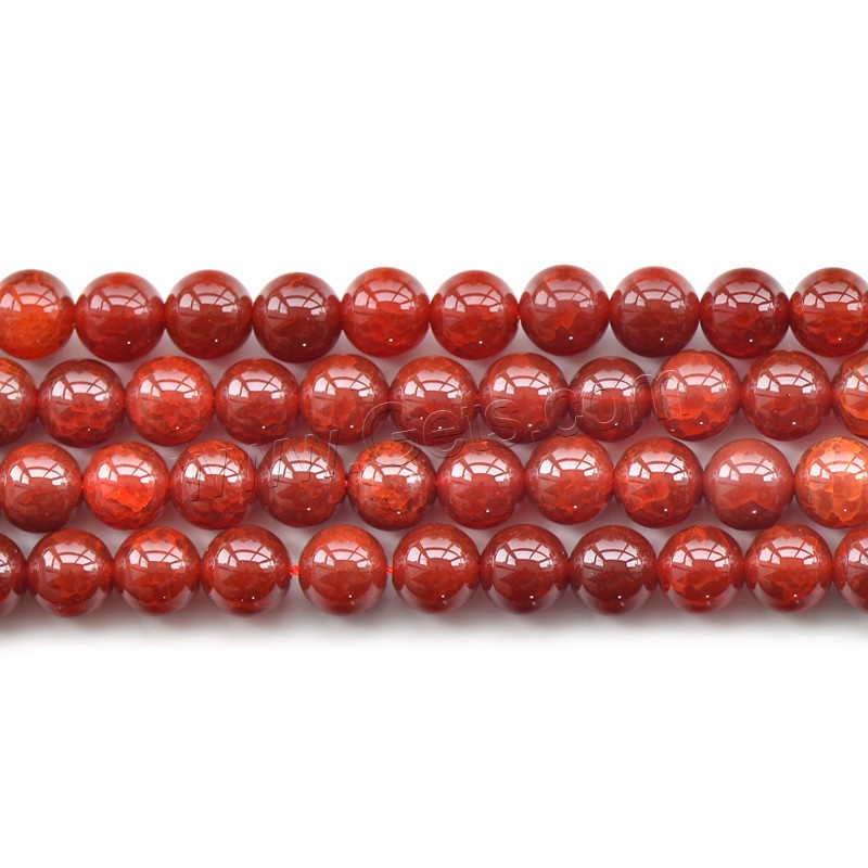 Natural Dragon Veins Agate Beads, Round, different size for choice, red, Hole:Approx 1mm, Length:Approx 15.5 Inch, Sold By Strand