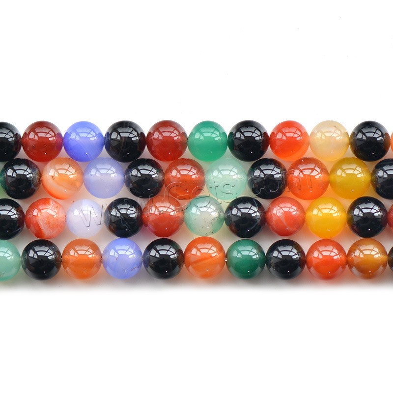 Natural Rainbow Agate Beads, Round, different size for choice, Hole:Approx 1mm, Length:Approx 15.5 Inch, Sold By Strand