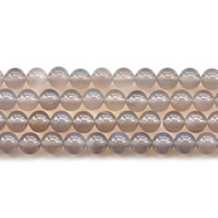 Natürliche graue Achat Perlen, Grauer Achat, rund, verschiedene Größen vorhanden, Länge:ca. 15.5 ZollInch, verkauft von Strang