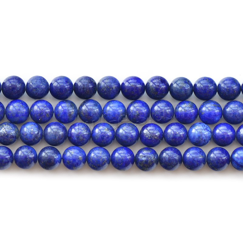 Synthetische Lapis Lazuli Perlen, synthetischer Lapis, rund, verschiedene Größen vorhanden, blau, Bohrung:ca. 1mm, Länge:ca. 15.5 ZollInch, verkauft von Strang