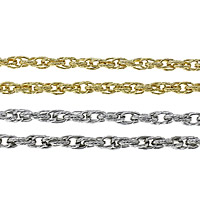 Stainless Steel Rope Chain, plated 
