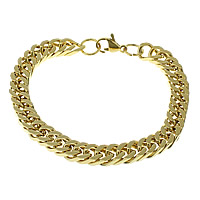 Stainless Steel Chain Bracelets, plated, curb chain 8.5mm Approx 9 Inch 