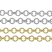 Stainless Steel Circle Chain, plated, round link chain 