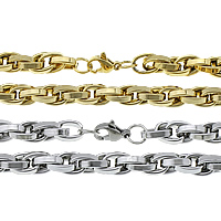 Halskette, Edelstahl, plattiert, Seil-Kette, keine, 6mm, Länge:ca. 23 ZollInch, verkauft von Strang