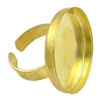 真鍮ベゼル ベースのリング, 銅, 楕円, メッキ, 開く, 無色, 20mm, 内径:約 18mm, サイズ:6.5, 1000パソコン/バッグ, 売り手 バッグ