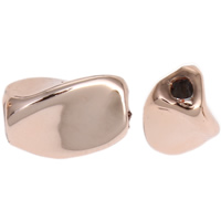 Zinc Alloy Jewelry Beads, Twist, real rose gold plated, large hole, nickel, lead & cadmium free Approx 1mm 
