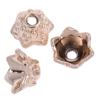 Zinc Alloy Bead Caps, Flower, real rose gold plated, nickel, lead & cadmium free Approx 1mm 