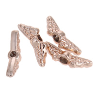 Zinc Alloy Angel Wing Beads, Wing Shape, real rose gold plated, nickel, lead & cadmium free Approx 1mm 