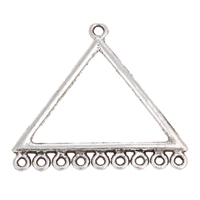 Zinc Alloy Chandelier Components, Triangle, antique silver color plated, with loop, nickel, lead & cadmium free Approx 1mm 