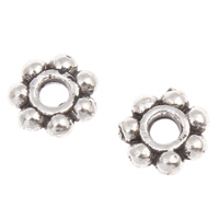Zinc Alloy Spacer Beads, Flower, antique silver color plated, lead & cadmium free Approx 1.5mm, Approx 