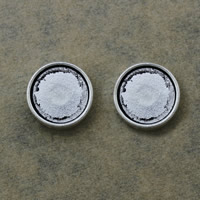 Accessoires barrette de charme en alliage de zinc, Plaqué de couleur d'argent Environ Diamètre inté Environ 12mm, Vendu par PC