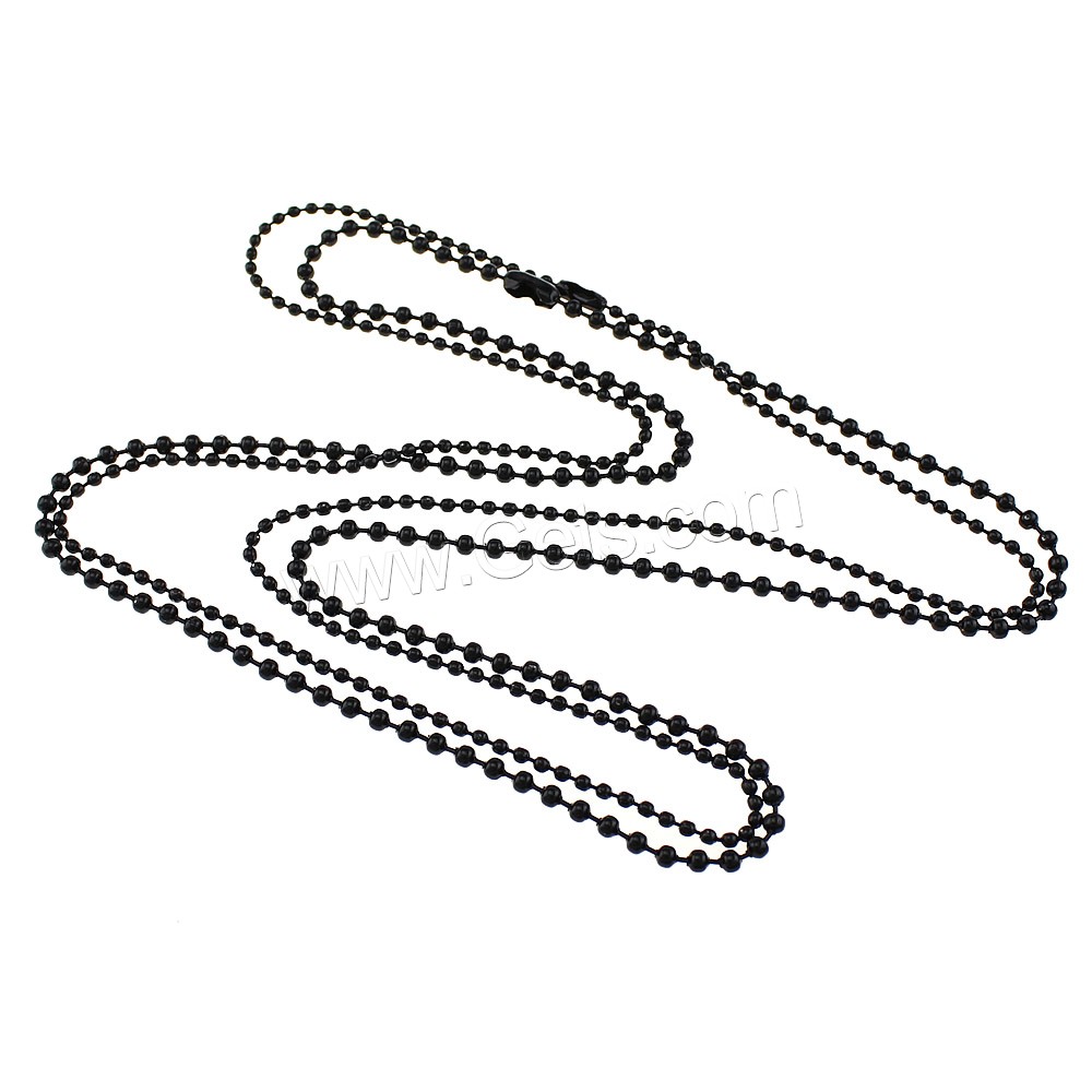 fundición Cadena para collar, chapado en color plomo negro, diverso tamaño para la opción & cadena de la bola, longitud:aproximado 27 Inch, Vendido por UD