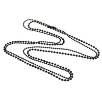 fer collier de chaîne, Placage de couleur noire de plumbum, normes différentes pour le choix & chaîne à billes Environ 27 pouce, Vendu par PC