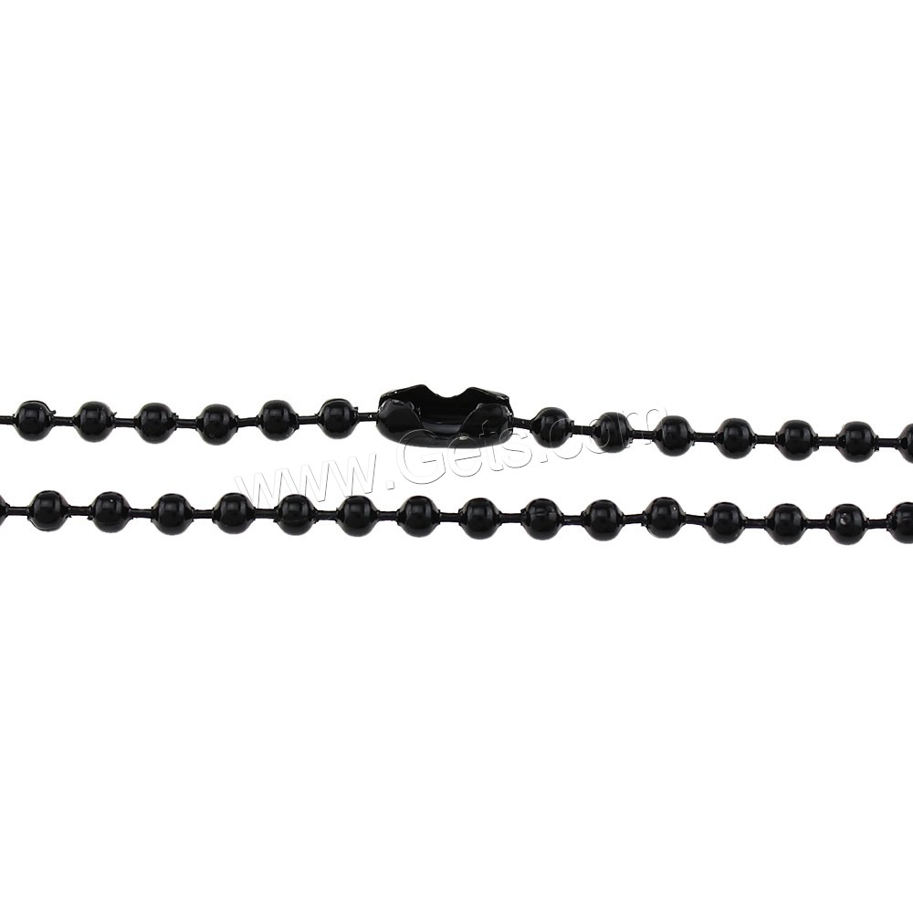 Eisen Halskette Gliederkette, metallschwarz plattiert, verschiedene Größen vorhanden & Kugelkette, Länge:ca. 27 ZollInch, verkauft von PC