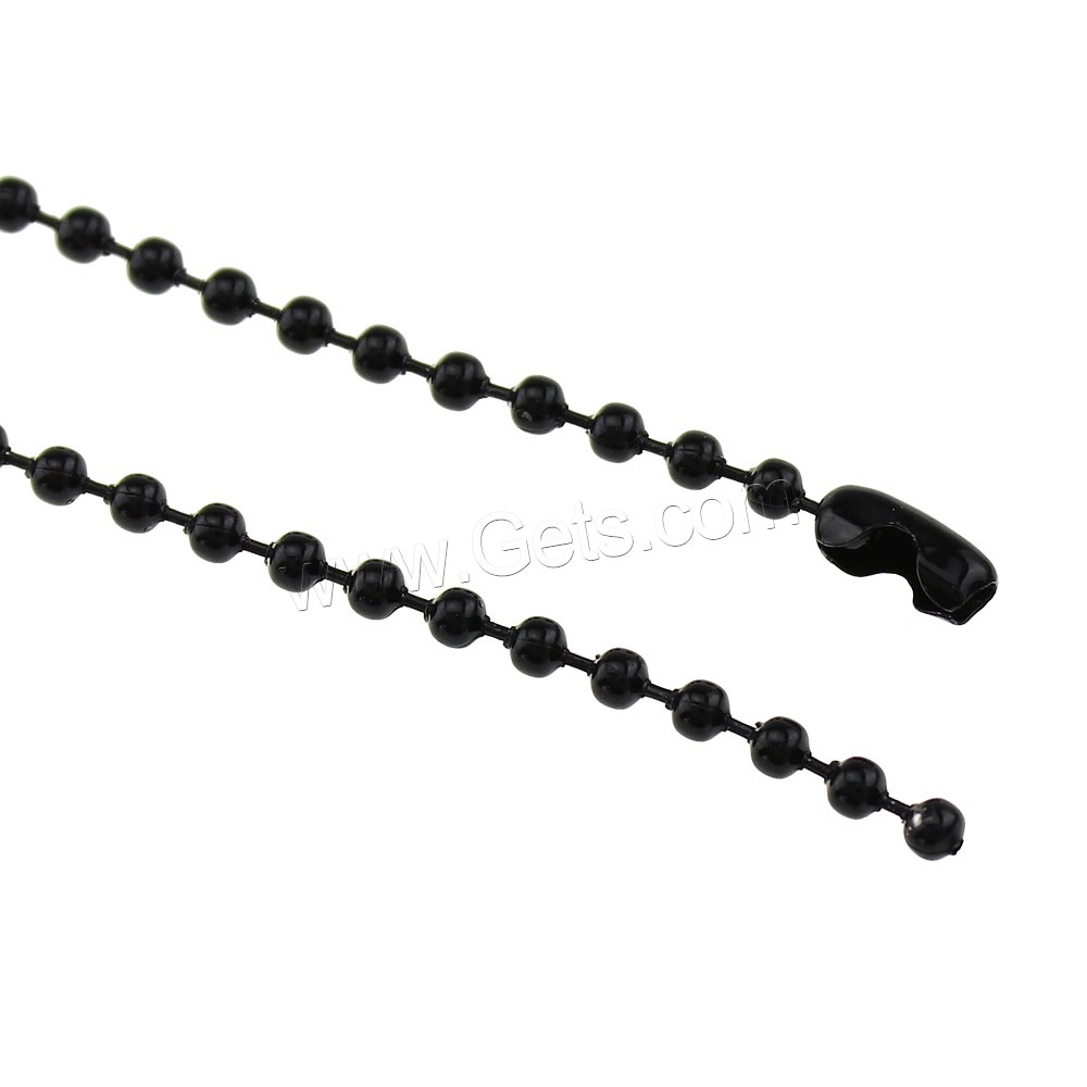 fundición Cadena para collar, chapado en color plomo negro, diverso tamaño para la opción & cadena de la bola, longitud:aproximado 27 Inch, Vendido por UD