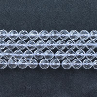 Natural Clear Quartz Beads, Round & faceted Approx 1mm Approx 15.5 Inch 