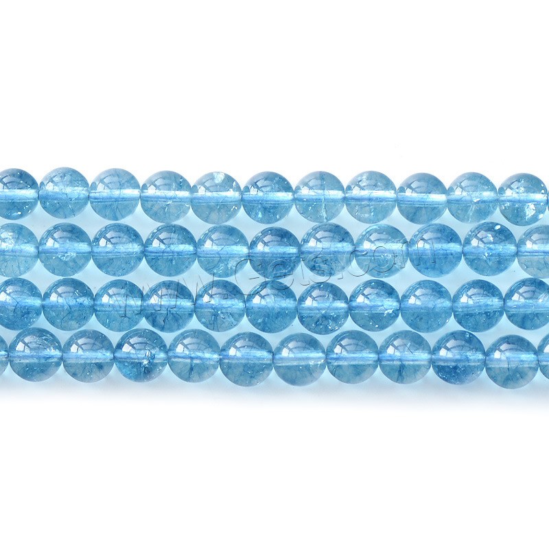 Crackle Quartz Beads, Round, natural, different size for choice, Aquamarine, Hole:Approx 1mm, Length:Approx 15.5 Inch, Sold By Strand
