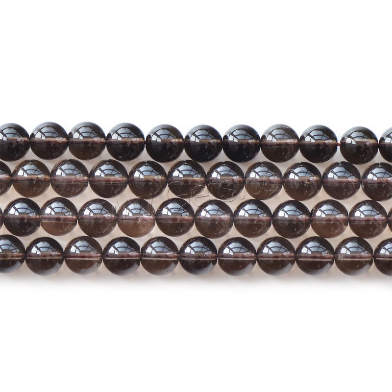 Natural Smoky Quartz Beads, Round, different size for choice, Hole:Approx 1mm, Length:Approx 15.5 Inch, Sold By Strand
