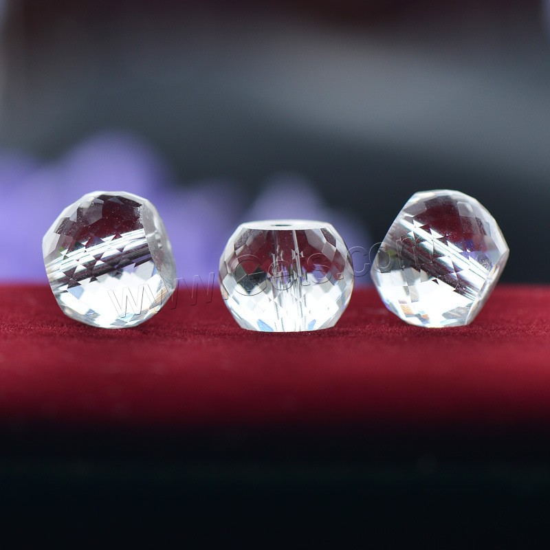 Fashion Crystal Beads, Drum, different size for choice & faceted, Crystal, Hole:Approx 1mm, Sold By PC