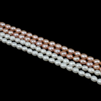 Perlas Arroz Freshwater, Perlas cultivadas de agua dulce, natural, más colores para la opción, 4-4.5mm, agujero:aproximado 0.8mm, longitud:aproximado 15 Inch, Vendido por Sarta