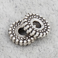 Perles intercalaires en alliage de zinc, Roue, Plaqué de couleur d'argent, protéger l'environnement, sans nickel, plomb et cadmium Environ 1.5mm, Environ Vendu par sac