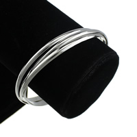 Stainless Steel Bangle Set, original color, 3.5mm, Inner Approx 64mm Approx 8 Inch 