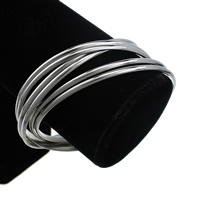 Stainless Steel Bangle Set, original color, 3mm, Inner Approx 68mm Approx 8.5 Inch 