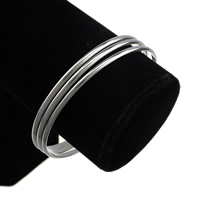 Stainless Steel Bangle Set, original color, 2.5mm, Inner Approx 65mm Approx 8 Inch 