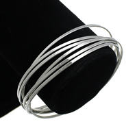 Stainless Steel Bangle Set, original color, 2mm, Inner Approx 67mm Approx 8 Inch 