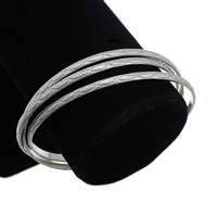 Stainless Steel Bangle Set, original color, 3.5mm, Inner Approx 66mm Approx 8 Inch 