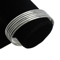 Stainless Steel Bangle Set, original color, 2mm, Inner Approx 65mm Approx 8 Inch 