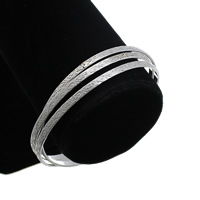 Stainless Steel Bangle Set, original color, 3mm, Inner Approx 65mm Approx 8 Inch 