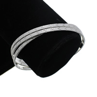 Stainless Steel Bangle Set, stardust, original color, 3mm, Inner Approx 65mm Approx 8 Inch 