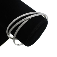 Stainless Steel Bangle Set, hammered, original color, 3mm, Inner Approx 65mm Approx 8 Inch 