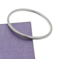 Stainless Steel Bangle, original color, 5mm, Inner Approx 67mm Approx 8 Inch 