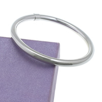 Stainless Steel Bangle, original color, 6mm, Inner Approx 62mm Approx 7.5 Inch 