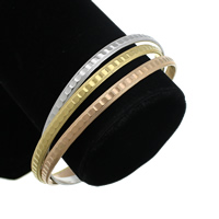 Stainless Steel Bangle Set, plated, multi-colored, 4.5mm, Inner Approx 68mm Approx 8.5 Inch 